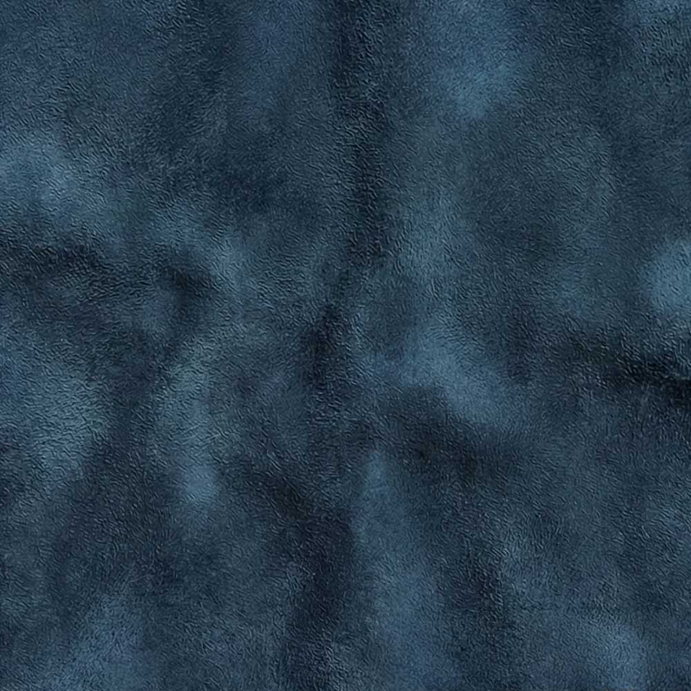 Close-up swatch of Genuine Suede in Midnight Indigo, showing the fine, fuzzy nap of the authentic leather surface in a rich, saturated dark navy hue.